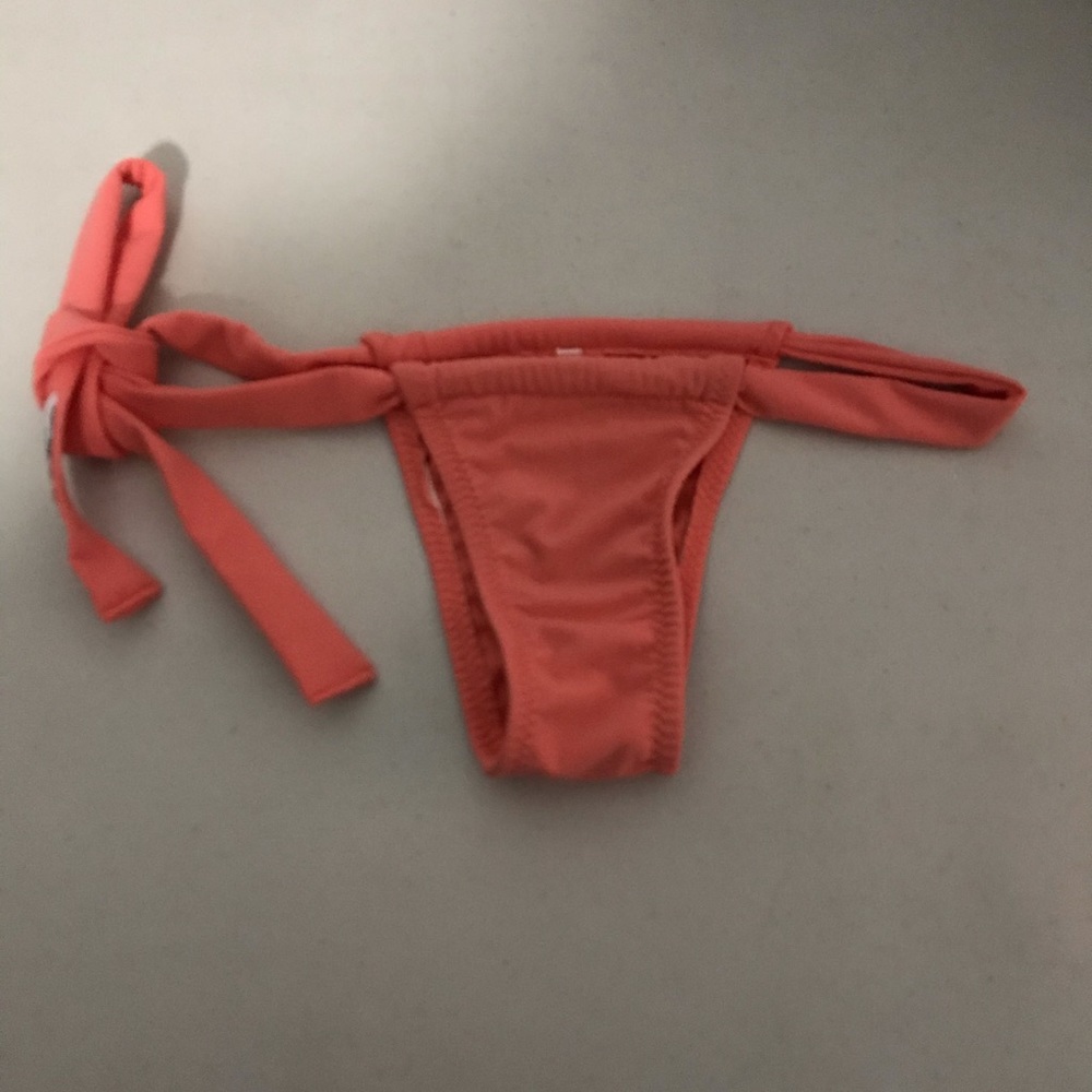 Light Melon Tanga Brazilian Bikini Bottoms-S